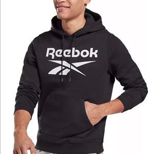 Reebok Men's Logo-Print Fleece Hoodie 2XL